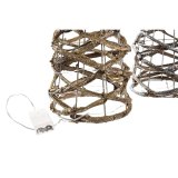 Indretning DKD Home Decor Slvfarvet Gylden Jul Kegler AA x 2, ikke inkluderet Spanskrr (19 x 19 x 62 cm) (2 enheder) #9