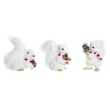 Julepynt DKD Home Decor Polyester Egern (3) (23 x 12 x 23 cm) (3 enheder) #1