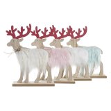 Julepynt DKD Home Decor Polyester MDF Rensdyr (23 x 5 x 16 cm) (4 enheder) #5