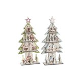 Juletr DKD Home Decor Rd Tr Bl Pink Grn (23 x 9 x 47 cm) (2 enheder) #1