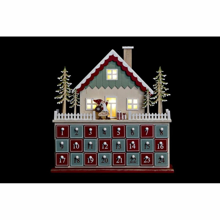 Adventskalender DKD Home Decor Tr Hus (32 x 8 x 33 cm) (2 enheder) #5