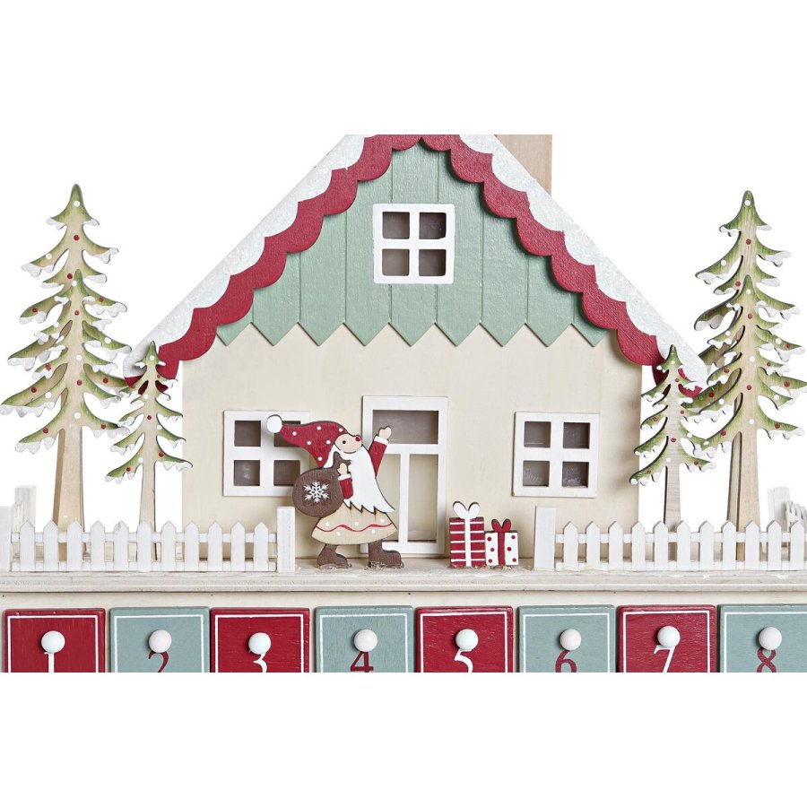 Adventskalender DKD Home Decor Tr Hus (32 x 8 x 33 cm) (2 enheder) #13