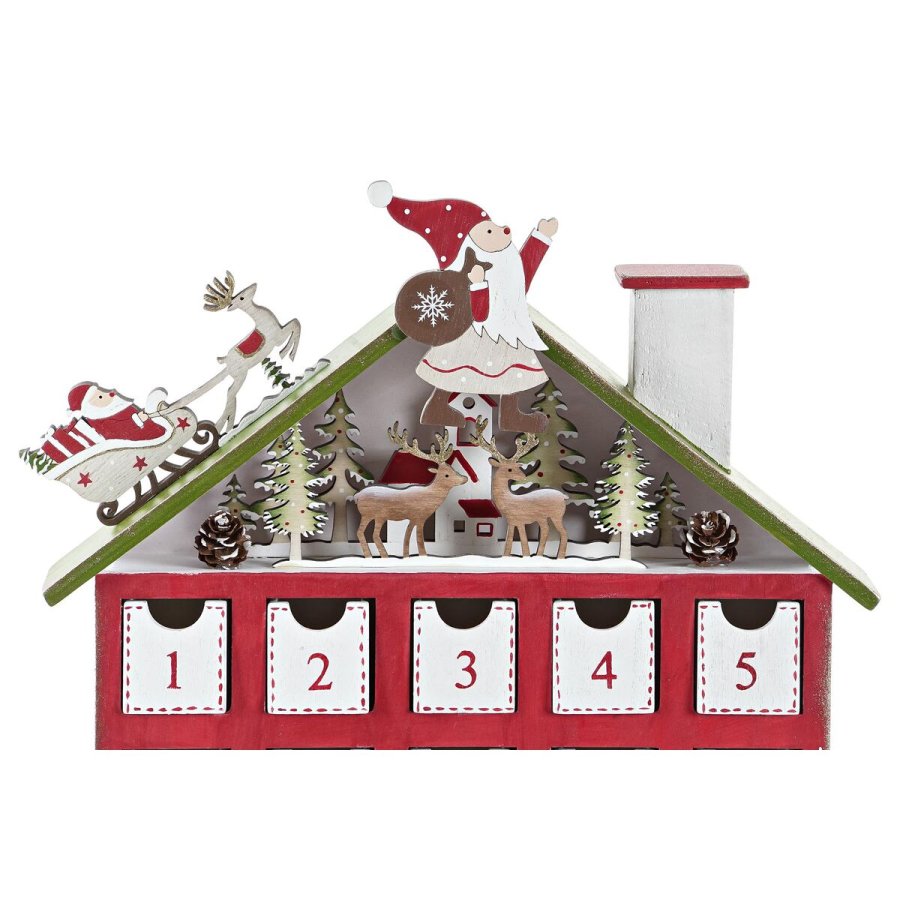 Adventskalender DKD Home Decor Tr Hus (27 x 7 x 40 cm) (2 enheder) #9