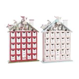Adventskalender DKD Home Decor Tr Hus (27 x 7 x 40 cm) (2 enheder) #1
