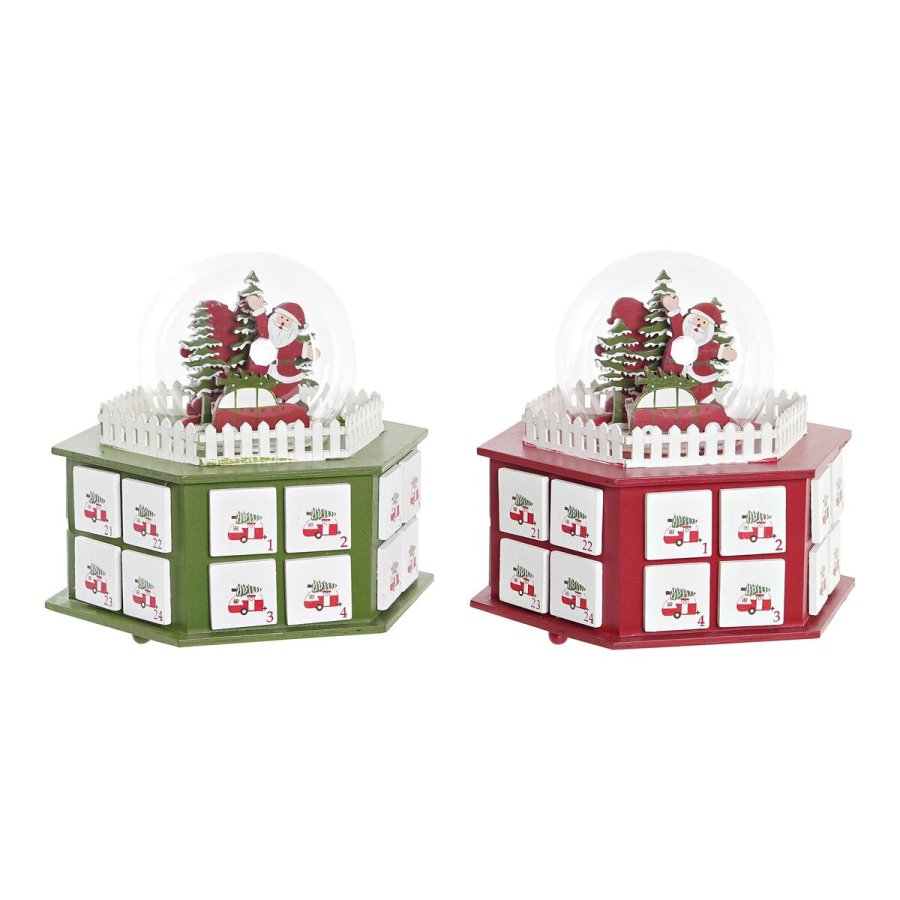 Adventskalender DKD Home Decor Tr (22 x 19 x 20 cm) (2 enheder) #1
