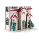 Julepynt DKD Home Decor Hus MDF (13 x 8 x 28 cm) (2 enheder) #9