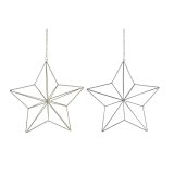Julepynt DKD Home Decor Metal Stjerne (2 enheder) (30 x 11 x 30 cm) #1