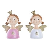 Julepynt DKD Home Decor Harpiks Engel (9 x 5 x 12 cm) (2 enheder) #1