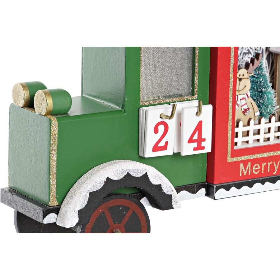 Adventskalender DKD Home Decor Lastbil LED Lys Tr MDF (31 x 9 x 20 cm) #9