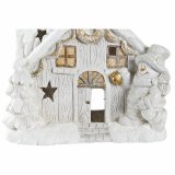 Julepynt DKD Home Decor Hus snefald Magnesium (38 x 21 x 45 cm) (2 enheder) #5
