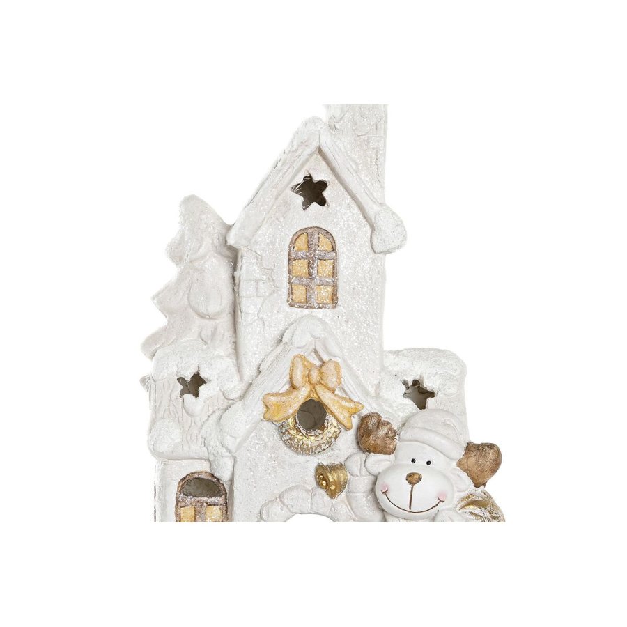 Julepynt DKD Home Decor Hus snefald Magnesium (38 x 21 x 45 cm) (2 enheder) #13