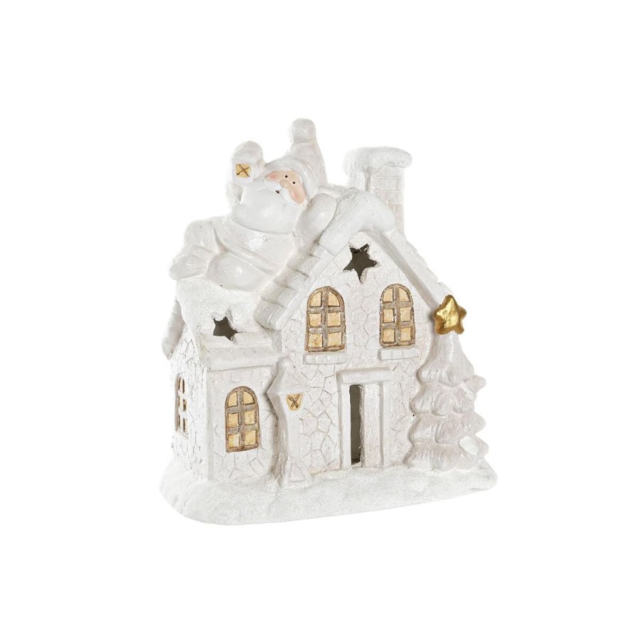 Julepynt DKD Home Decor Hus snefald Magnesium (38 x 21 x 45 cm) (2 enheder) #9