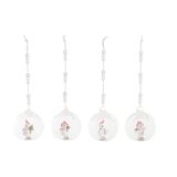 Julepynt DKD Home Decor Krystal Harpiks (7 x 6 x 8 cm) (4 enheder) #1