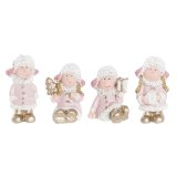 Julepynt DKD Home Decor Harpiks Engel (3,5 x 2,5 x 4 cm) (4 enheder) #1