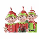 Julepynt DKD Home Decor Harpiks Alf (5 x 4 x 14 cm) (3 enheder) #5