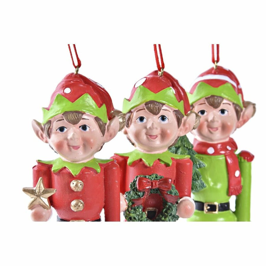 Julepynt DKD Home Decor Harpiks Alf (5 x 4 x 14 cm) (3 enheder) #5