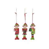 Julepynt DKD Home Decor Harpiks Alf (5 x 4 x 14 cm) (3 enheder) #1
