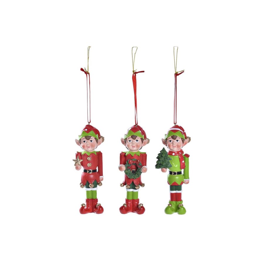 Julepynt DKD Home Decor Harpiks Alf (5 x 4 x 14 cm) (3 enheder) #1