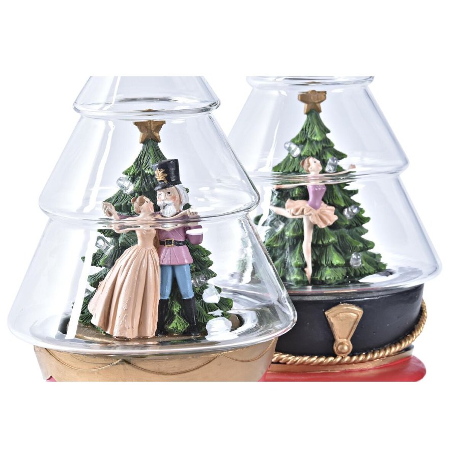 Lysdekoration DKD Home Decor Jul Rd Hvid (15 x 13,5 x 24 cm) (2 enheder) #13