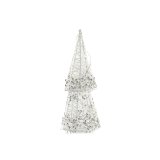 Lysdekoration DKD Home Decor Jul Champagne Tr Hvid (14 x 14 x 50 cm) (2 enheder) #9