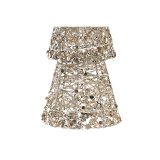 Lysdekoration DKD Home Decor Jul Champagne Tr Hvid (14 x 14 x 50 cm) (2 enheder) #13