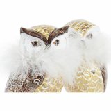 Julepynt DKD Home Decor Ugle Harpiks (7,5 x 7,5 x 14 cm) (2 enheder) #9