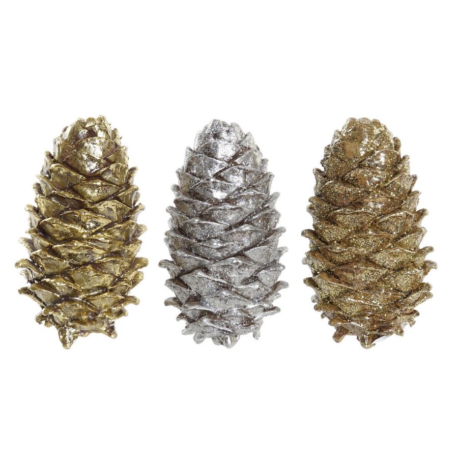 Julepynt DKD Home Decor Ananas Harpiks (13 x 7,5 x 7,5 cm) (3) (3 enheder) #1