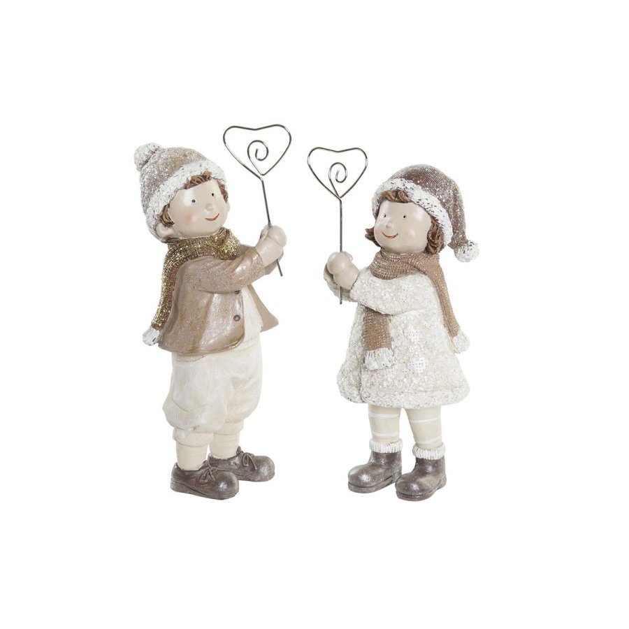 Julepynt DKD Home Decor Harpiks Drenge (9 x 6 x 19,5 cm) (2 enheder) #1