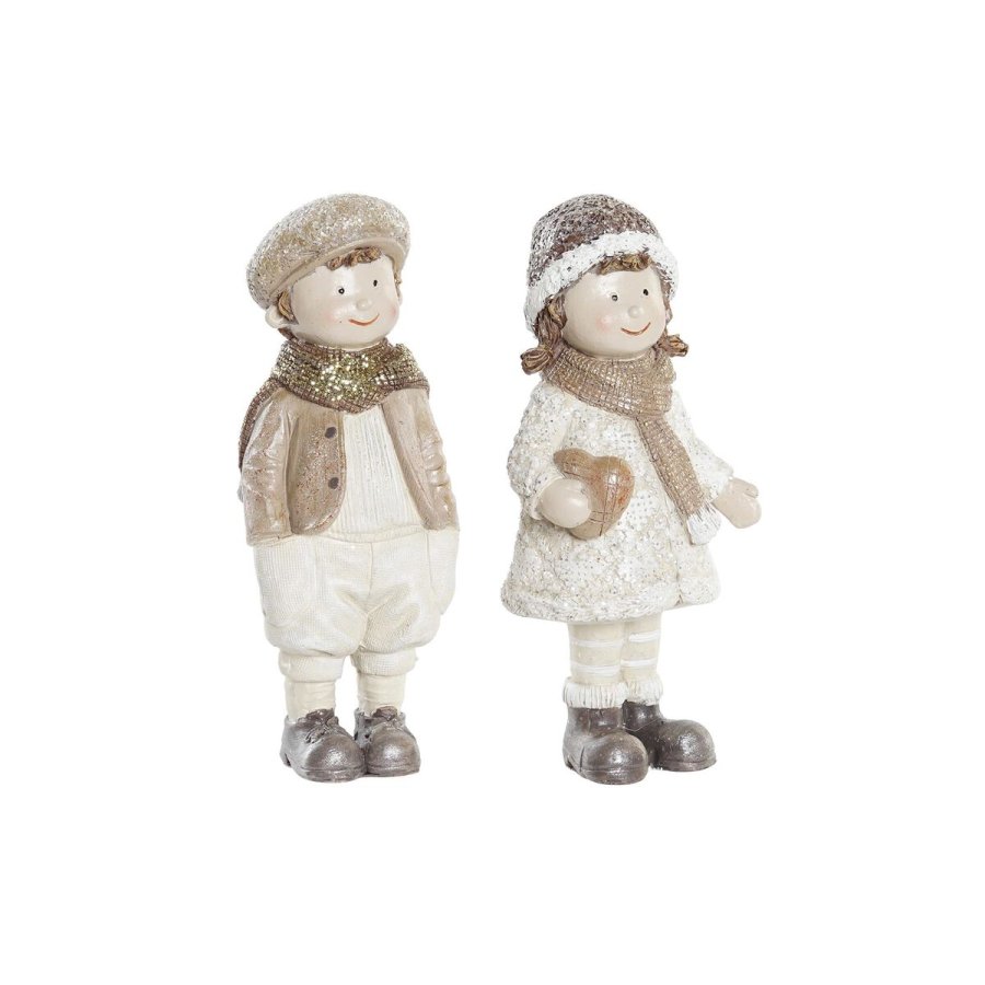 Julepynt DKD Home Decor Harpiks Drenge (6,5 x 5 x 14 cm) (2 enheder) #1