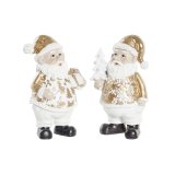 Julepynt DKD Home Decor Harpiks Julemanden (8 x 6 x 13,5 cm) (2 enheder) #1