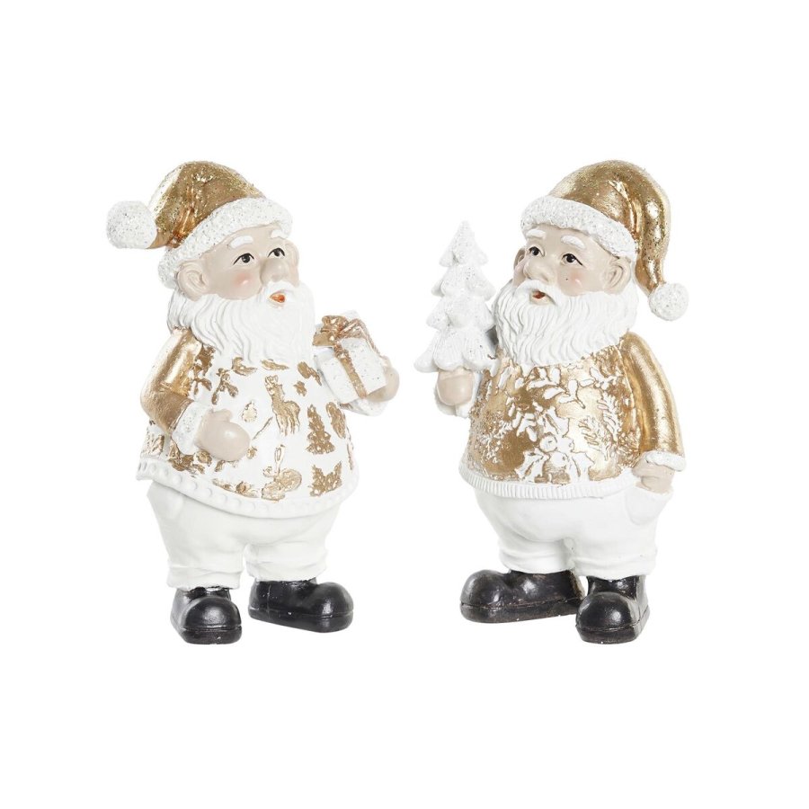 Julepynt DKD Home Decor Harpiks Julemanden (8 x 6 x 13,5 cm) (2 enheder) #1