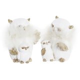 Julepynt DKD Home Decor Ugle Harpiks (7,5 x 7 x 10 cm) (2 enheder) #1