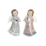 Julepynt DKD Home Decor Harpiks Engel (7 x 5 x 13 cm) (2 enheder) #1