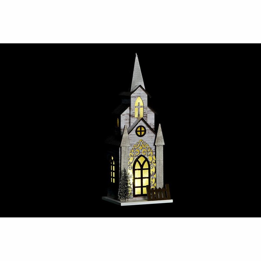 Julepynt DKD Home Decor Kirke MDF (12,5 x 11 x 33 cm) (2 enheder) #5