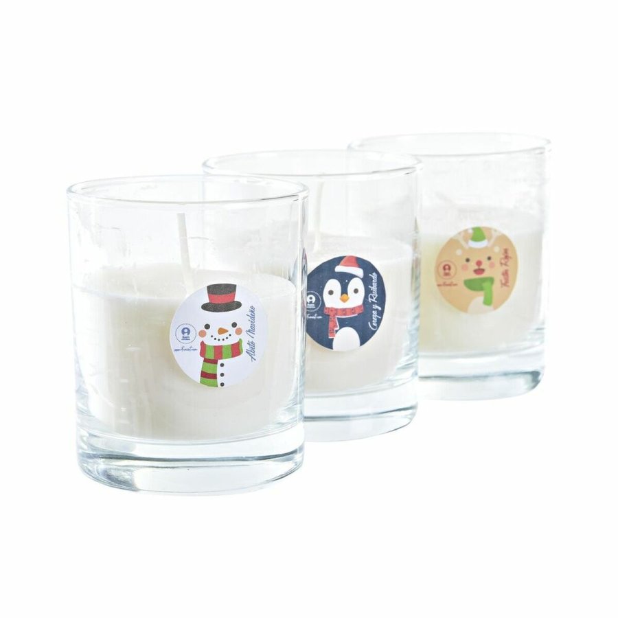 Stearinlys DKD Home Decor Jul Sne dukke (3 enheder) #2