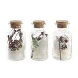 Lysdekoration DKD Home Decor Jul Natur (6 x 6 x 14 cm) (3 enheder) #1