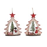 Julepynt DKD Home Decor Tr (2 enheder) (14 x 6 x 18 cm) #1