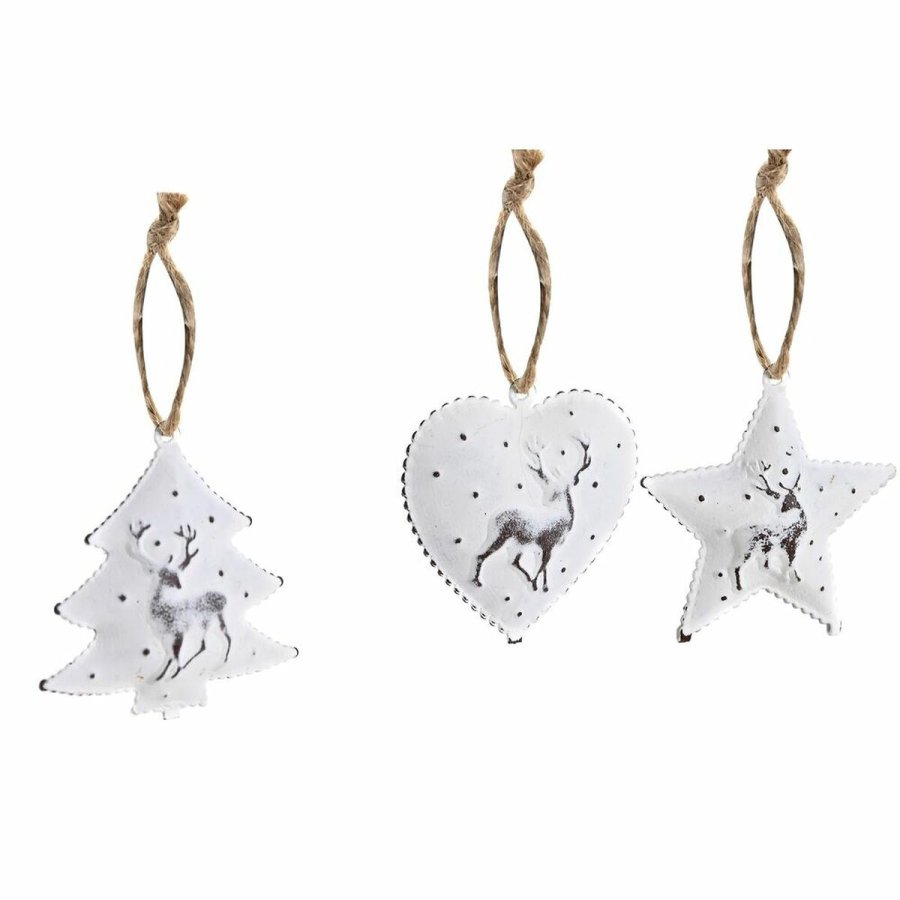Juledekorationsst DKD Home Decor Metal (12 x 12 x 3 cm) (3 enheder) #9