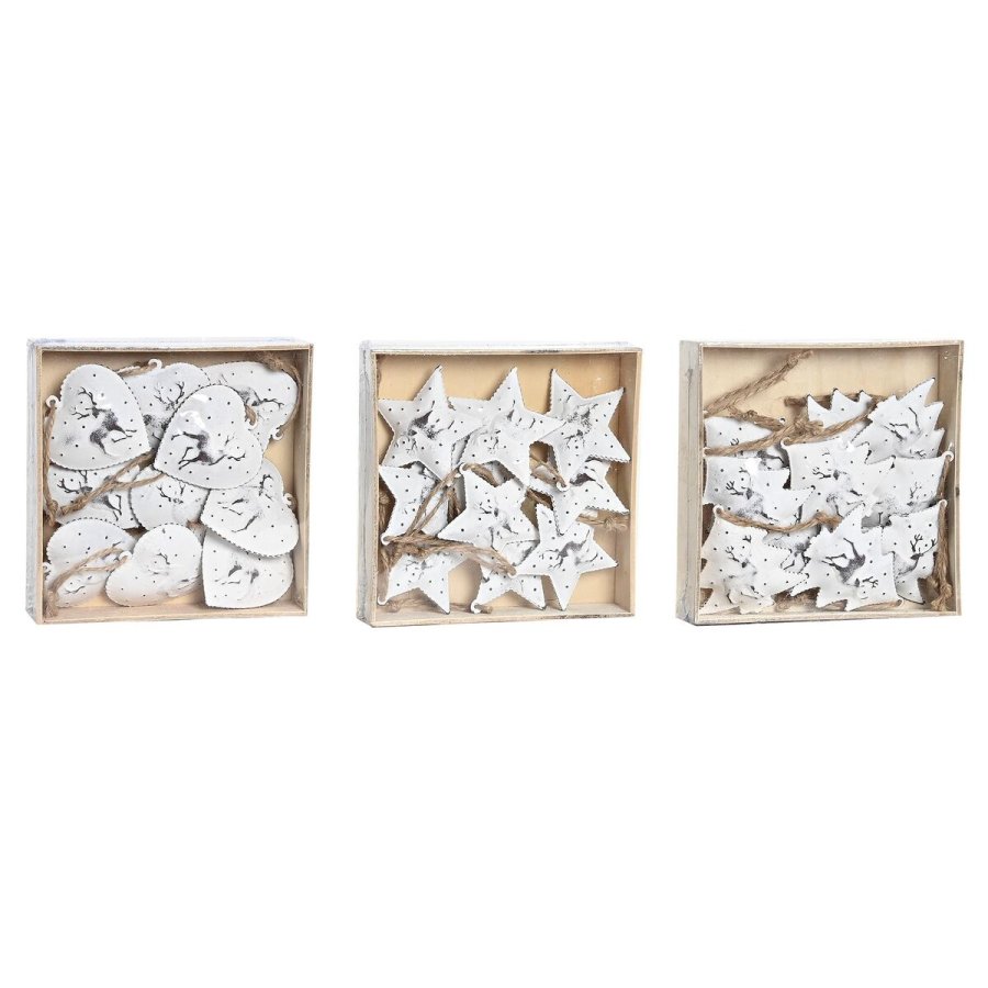 Juledekorationsst DKD Home Decor Metal (12 x 12 x 3 cm) (3 enheder) #5