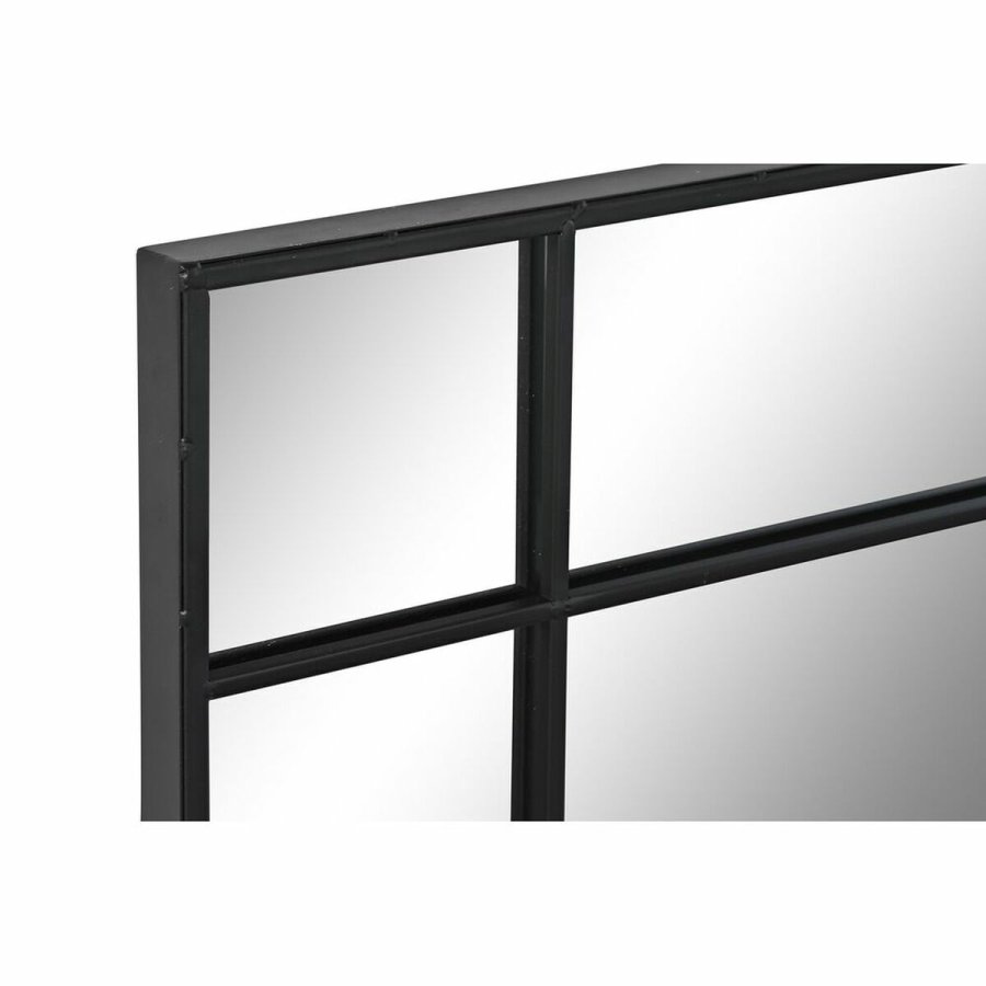 V�gspejl DKD Home Decor Sort Krystal Jern 90 x 3 x 90 cm #2