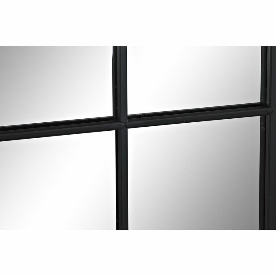 V�gspejl DKD Home Decor Sort Krystal Jern 90 x 3 x 90 cm #3