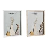 Vgspejl DKD Home Decor Hvid Natur Cottage 30 x 4 x 40 cm (2 enheder) (2 Dele) #1