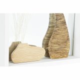 Vgspejl DKD Home Decor Hvid Natur Cottage 25 x 4 x 25 cm (2 enheder) #5