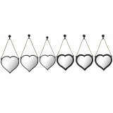 St med Spejle DKD Home Decor Spejl Hjerte Sort PP 2 enheder (27 x 3 x 27 cm) #1