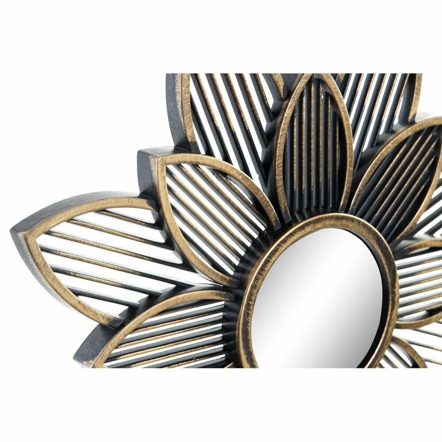 St med Spejle DKD Home Decor Spejl Champagne Gylden PP 2 enheder (25 x 1 x 25 cm) #5
