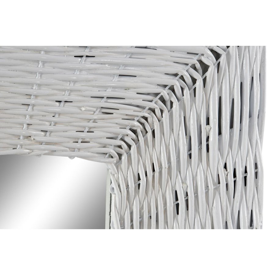 Vgspejl DKD Home Decor Hvid Cottage Fletning 87 x 4 x 147 cm #9