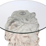 Sofabord DKD Home Decor Lve 52 x 44 x 72 cm Krystal Gr Metal Hvid Magnesium #3