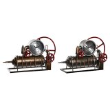 Namizna ura DKD Home Decor Rd Kobber Gylden Jern Vintage Hane 47 x 16 x 26 cm (2 enheder) #1