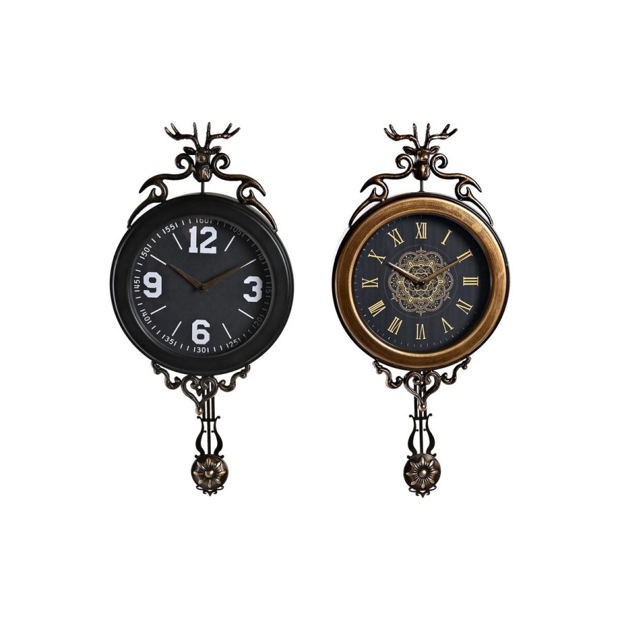 Vgur DKD Home Decor Sort Gylden Krystal Jern Fysisk pendul 27 x 7,5 x 57,5 cm (2 enheder) #1