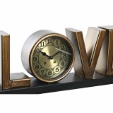 Namizna ura DKD Home Decor Love Kobber 39 x 8 x 15 cm Slvfarvet Jern Loft (2 enheder) #5